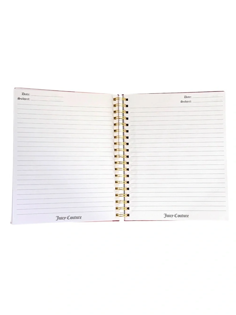 Juicy Couture Hot Pink & Gold Heart Pen Spiral Journal Notebook Set | NEW